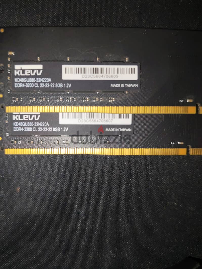2*8 klevv ram 16g used 1