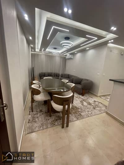 Distinctive 107m² furnished 3-bedroom apartment for rent in Madinaty (B12).