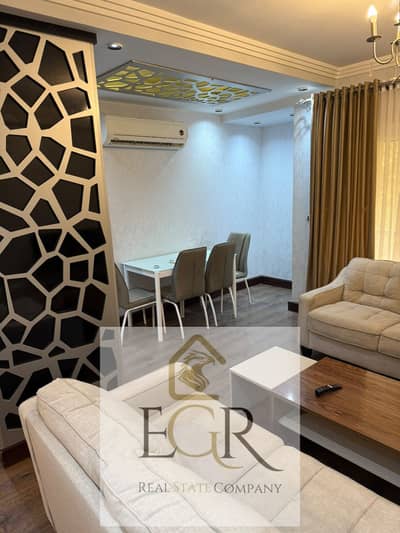 For rent, a furnished super lux apartment in Al-Rehab near the services.