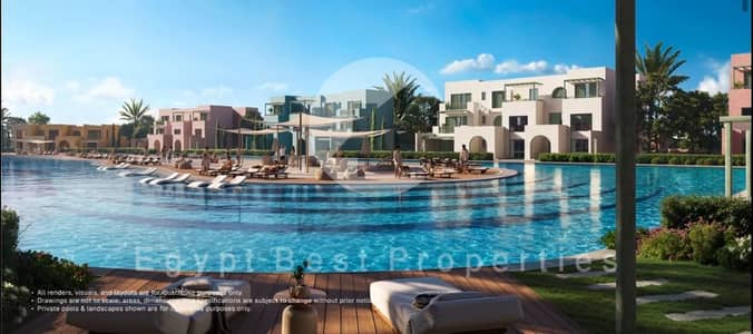LAST VILLA SEA VIEW FOR SALE 6th MONTHS DELIVERY  WITH  0% DOWN PAYMEN IN MAKADI NEW GOUNA - ORASCOM !