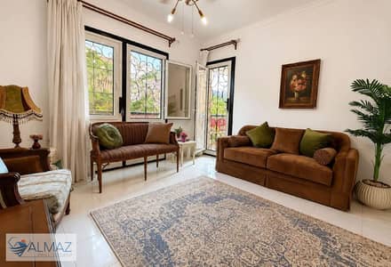Furnished apartment for rent in Al Rehab City (Group 126)—"first-time occupancy" (brand new)—featuring high-end ("super-lux") finishing.