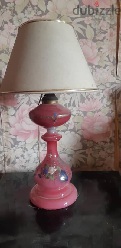 2 Persian Antique Pink Opaline Lampshades