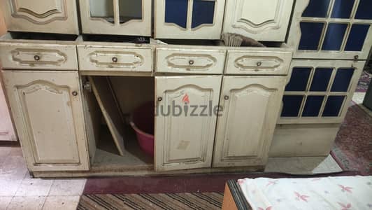 مطبخ كامل 3 قطع كل قطعه 120 سنتي خشب محمل