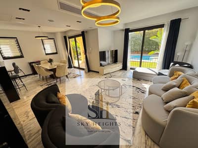 Fully Furnished Corner Townhouse for Rent in Mivida | Private Swimming Pool | Ultra Super Lux Finishing | 4 Bedrooms + Nanny's Room