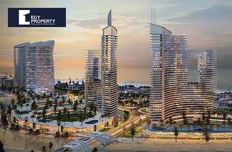 شقة للبيع في ذا جيت نيو العلمين بإطلالات بحر ولاجون ومدينة وتشطيب كامل وجاهزة للاستلام