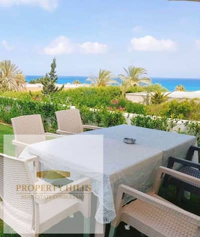آخر شاليه ارضي بجاردن premium للبيع في العبد ارقي قري سيدي حنيش بفيو صريح على البحر
