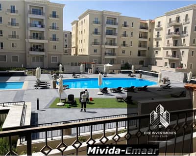 شقة للبيع متشطبة بالكامل استلام فوري بموقع متميز جدا في كمبوند ميفيدا التجمع الخامس Mivida Emaar New Cairo