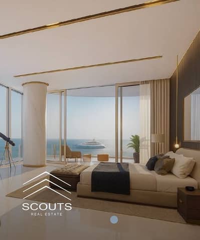 شالية  فندقي بالفرش  للبيع علي البحر  و مارينا اليخوت ديركت في  مارينا تاور الجلالة Marina Tower Al Galala بـ  ادارة فندقيه عالميه  قسط حتي  10 سنوات