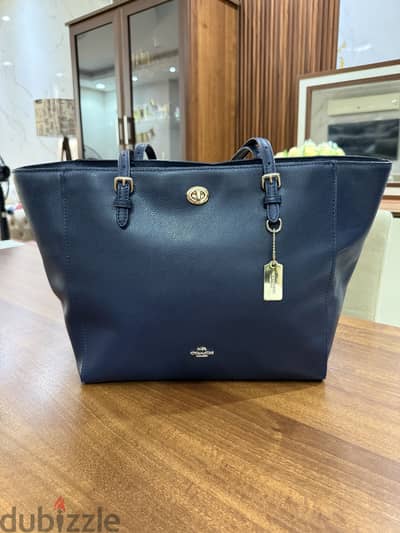 Coach Turnlock shoulder bag Navy blue
