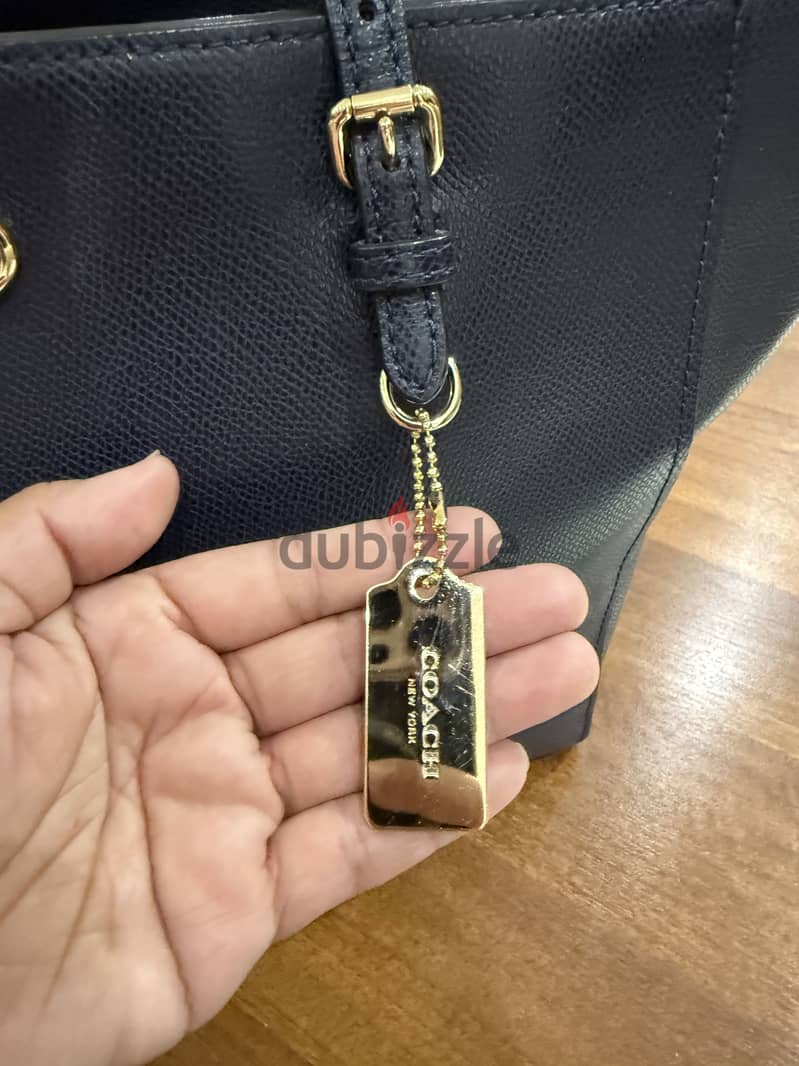 Coach Turnlock shoulder bag Navy blue 3