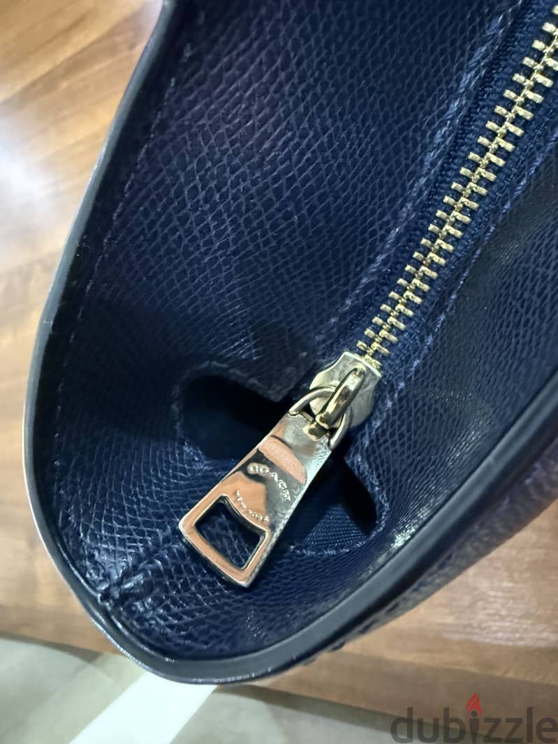 Coach Turnlock shoulder bag Navy blue 5