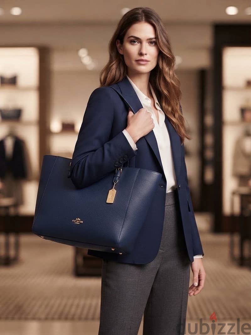 Coach Turnlock shoulder bag Navy blue 9