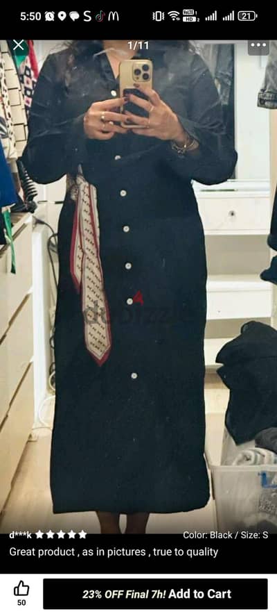 she in black new dress size medium