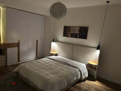 For rent, first occupancy, furnished in Al-Rehab, hotel-quality finishes, modern and fully air-conditioned.