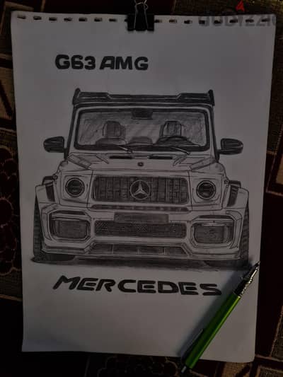 رسم يدوي مرسيدس  نسخه وحده في مصر
