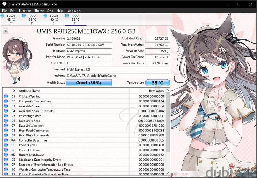 m. 2 NVMe 256GB 1