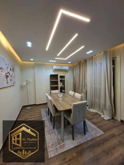 Furnished apartment, first occupancy, in Al Rehab, ground floor with garden, very spacious
