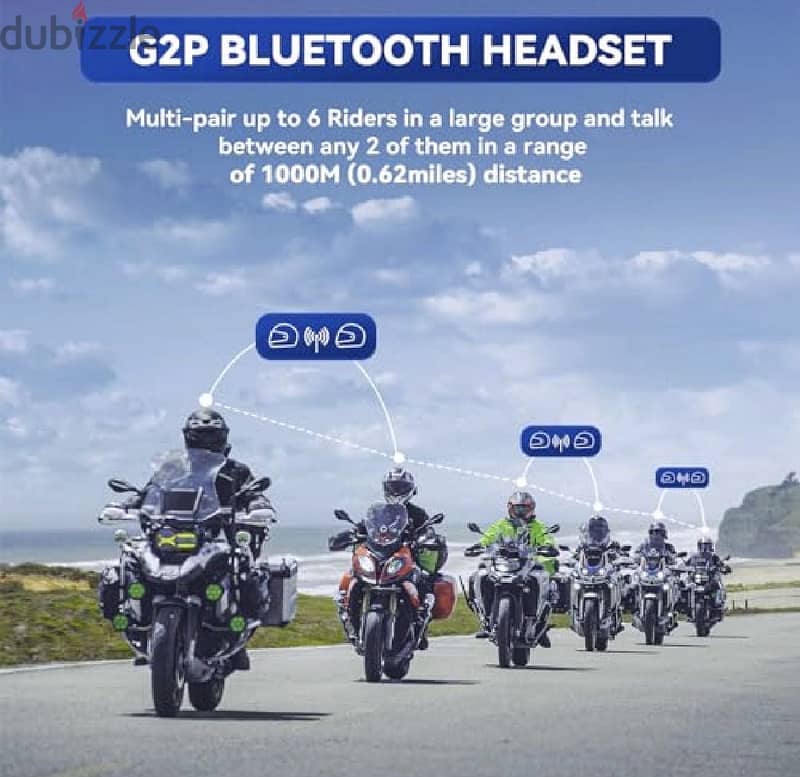 Lexin G2P Motorcycle Helmet Bluetooth Intercom 3