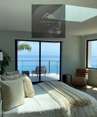 The sea, marina, and towers all in one shot. Own your ready-to-move-in fully finished unit in Mazarin, New Alamein, North Coast.