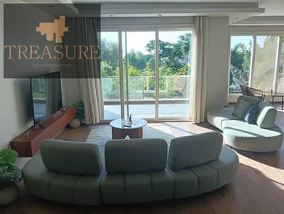 furnished Apartment with garden for rent in Lake View Dusit -new cairo
