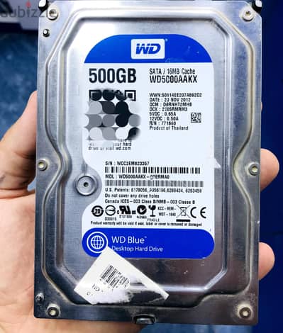 هارد كمبيوتر 500 GB HDD صحه 99% عليه العاب