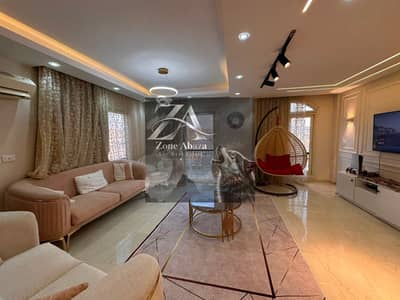 Furnished 3-bedroom penthouse for rent in Stone Residence Compound, Katameya, Cairo, with kitchen and air conditioning.