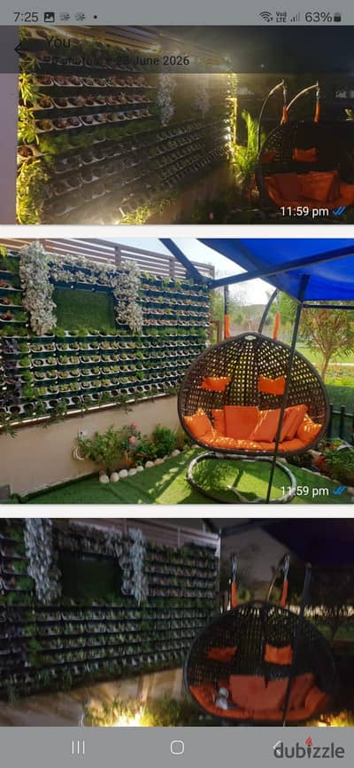 For sale, a ground-floor apartment with a private garden in Taj City Compound, in front of Cairo Airport For sale, a ground-floor apartment with a private garden in Taj City Compound, in front of Cairo Airport