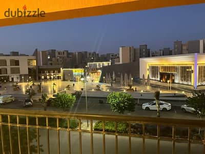 Furnished apartment for rent in Madinaty, Group B8; super-lux finish, with a direct view of the services area.