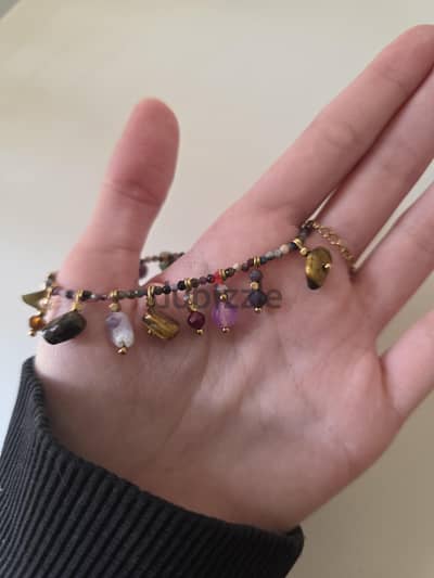 اسورة احجار طبيعية Natural stone stainless steel bracelet