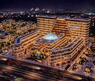 18m² retail unit for sale in Giza Crown Towers Mall, October (Hadaek October), with a down payment of only 50,000.