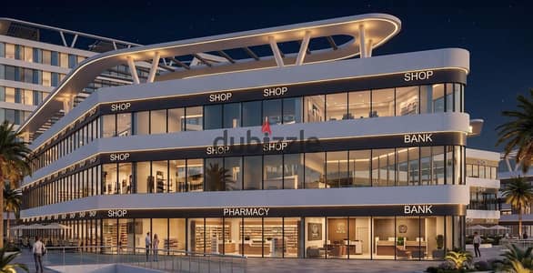 shop for sale 15m² on the first floor at Crown Giza Towers, October (Hadaek October), available via a 12-year interest-free installment plan.