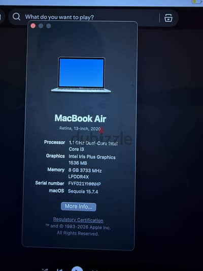 Mac Book ailr 2020