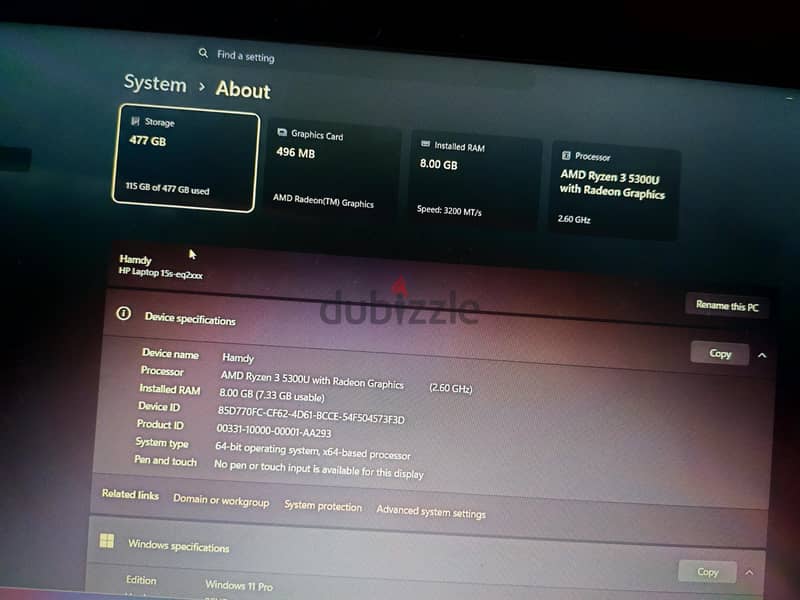 HP Ryzen 3 2