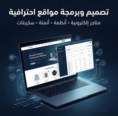 برمجة وتصميم مواقع احترافية | متاجر، أنظمة، أتمتة وسكربتات