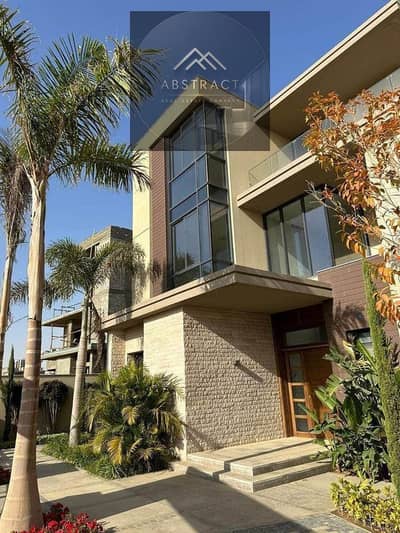 A standalone villa high-end finished consisting of 3 floors and a 300m garden in New Cairo near Hyde Park Fifth Settlement Palm Hills and Al Rehab.