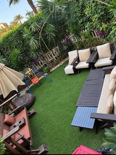 375m garden villa apartment 3 bedrooms for sale with 12 year installments prime location on Suez Road next to Madinaty and Butterfly in Sarai
