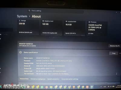 lap top hp 16g ram