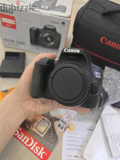 canon 250d ef-s 18-55 iii kit + lens filter استعمال خفيف جدا شبه جديده