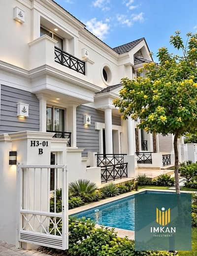 Villa for sale with a 20% discount and an 8-year installment plan. Ready for immediate handover and fully finished, situated in a prime location direc