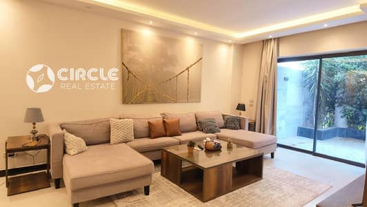 مفروشة بالكامل شقة 140م أرضي للإيجار مع حديقة 80م في كمبوند ليك فيو Lake View الحاذق للإنشاءات El Hazek Construction التجمع الخامس 5th Settlement
