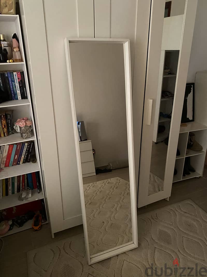IKEA original white full length mirror 1