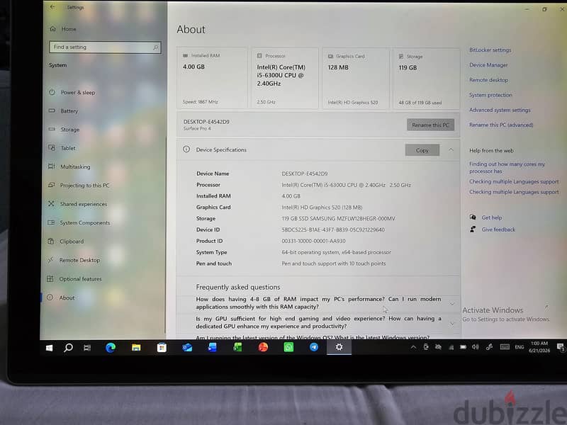 microsoft surface pro 4 3
