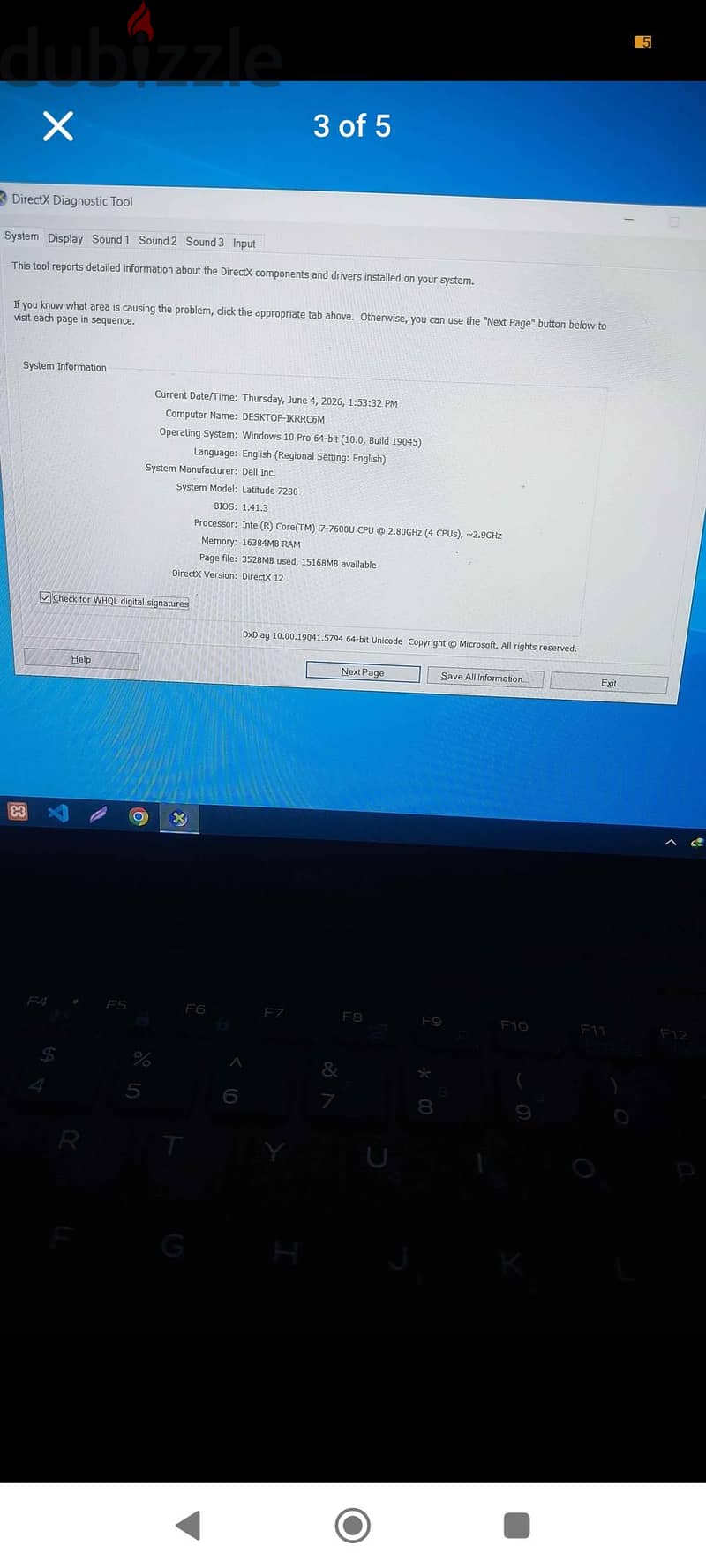 Dell Latitude 7280 Touch Screen i7 16 RAM 4