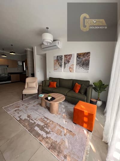 Furnished Apartment for Rent in Privado Madinaty | 3 Bedrooms, Garden View, Modern Hotel-Style Furniture