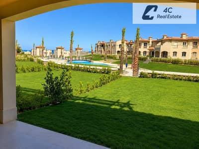 شاليه أرضي بحديقة 60م استلام فوري متشطب بالكامل | فرش وأجهزة | دقيقتين من البحر | لافيستا جاردنز السخنة
