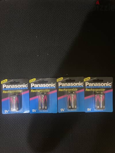 بطاريات Panasonic قابله لإعاده الشحن (Rechargable) 9V