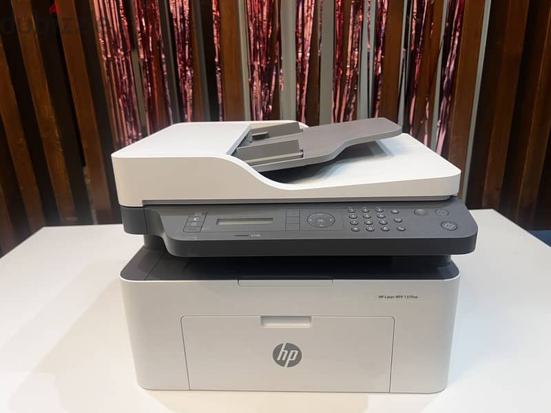 HP Laser MFP 137fnw بالضمان بتاعها 10