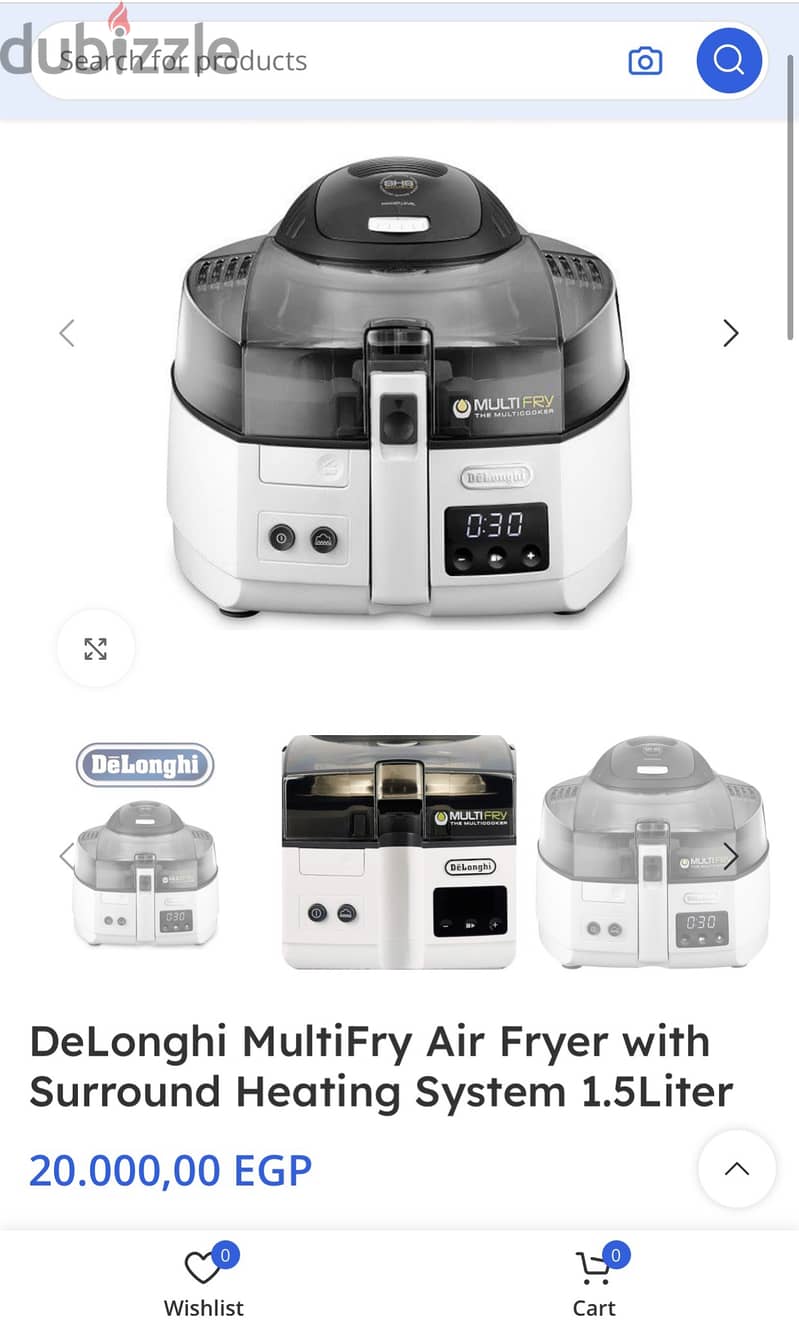 ‏Imported DeLonghi MultiFry Air Fryer with Surround Heating System 5