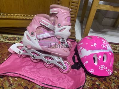 سكيت أطفال 2 في 1 يمكن تعديله مقاس 39 -40 بناتي لون بينك