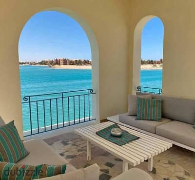 Chalet for sale in Makadi, Red Sea: fully finished and ready for immediate handover. A 3-bed chalet—ready for viewing offered at an exceptional pricer